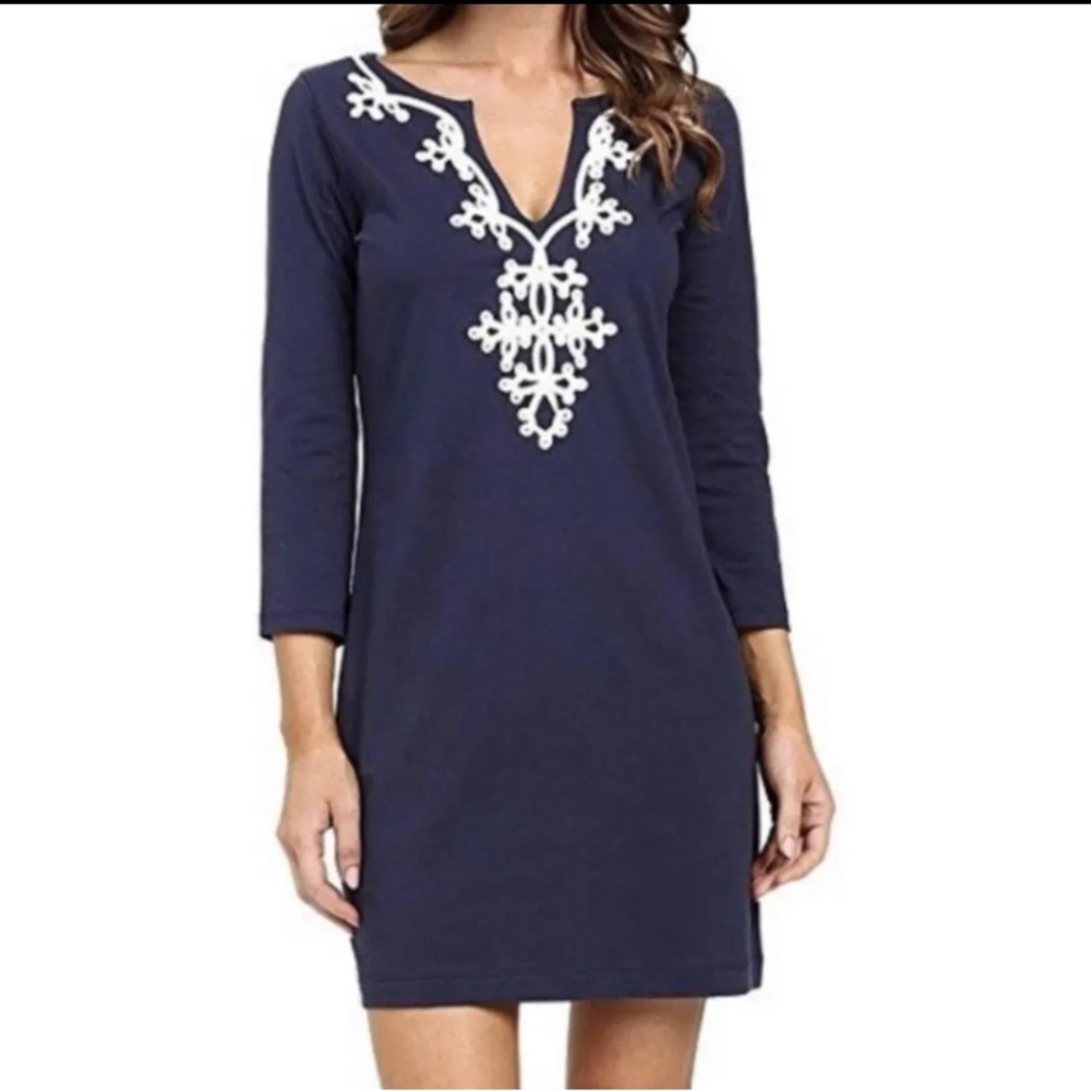 Lilly Pulitzer Blue and White Mini Dress